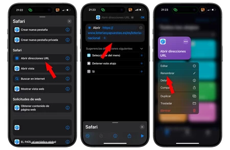 Siri Safari ショートカットを作成する
