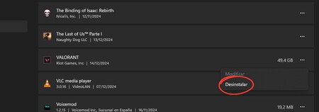 Desinstalar Valorant