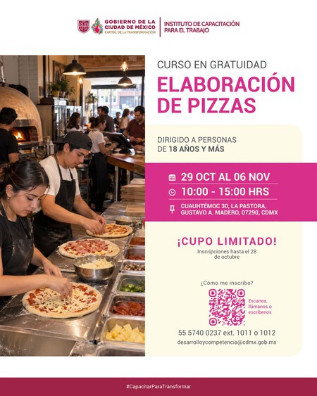 Curso gratis de elaboración de pizzas en CDMX: aprende del 29 de octubre al 6 de noviembre y empieza tu negocio
