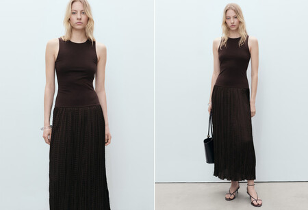 Vestido marrón de Mango