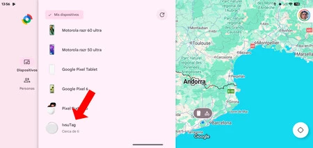 Localización de la etiqueta en la app de Android