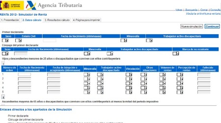 Disponible el simulador del IRPF 2012 de la Agencia Tributaria