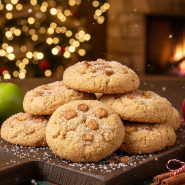 Galletas de manzana con canela sin harina ni azúcar: disfruta un postre navideño saludable con solo 6 ingredientes