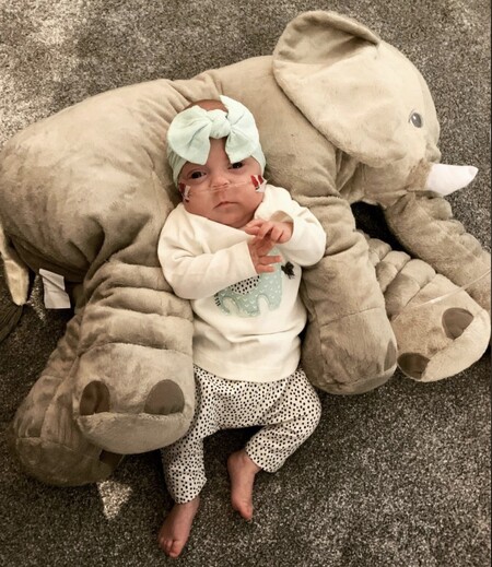 Una bebé prematura de 460 gramos de peso y solo un 10 por ciento de posibilidades de sobrevivir, ya está en casa con sus padres