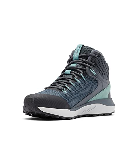 Columbia Trailstorm Mid Waterproof Botas Montaña De Senderismo Y Trekking para Mujer, Gris (Graphite x Dusty Green), 38.5 EU