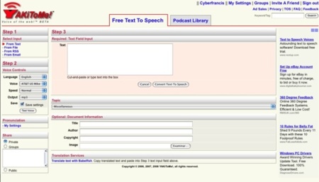 Yakitome, conversión de textos a audio con componente social
