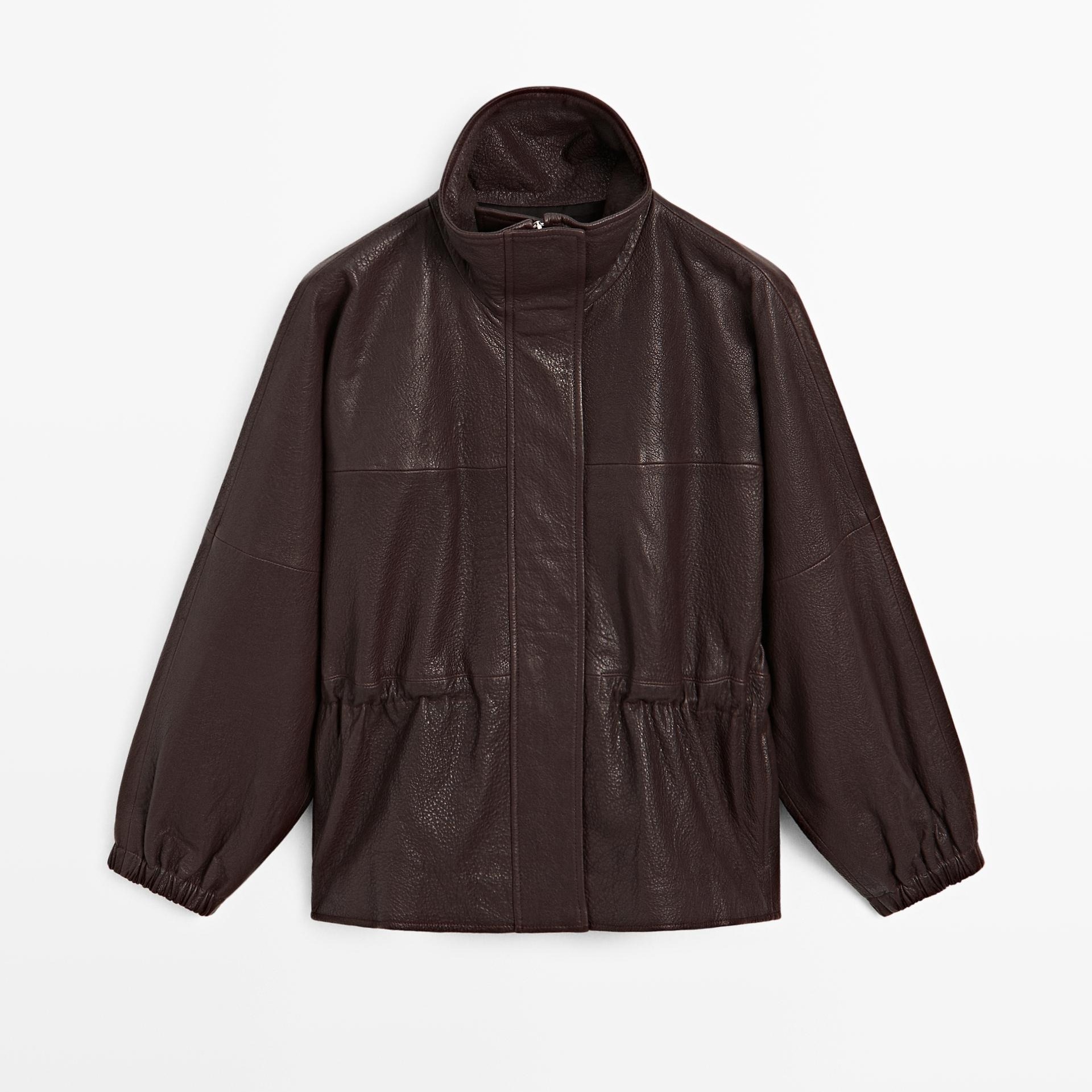 Chaqueta piel napa acabado granulado