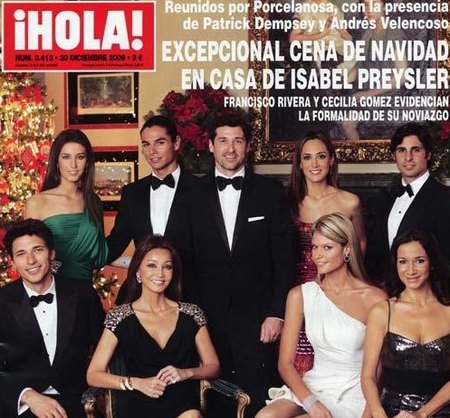 Fran Rivera, Patrick Dempsey y Andrés Velencoso cenando con la Preysler