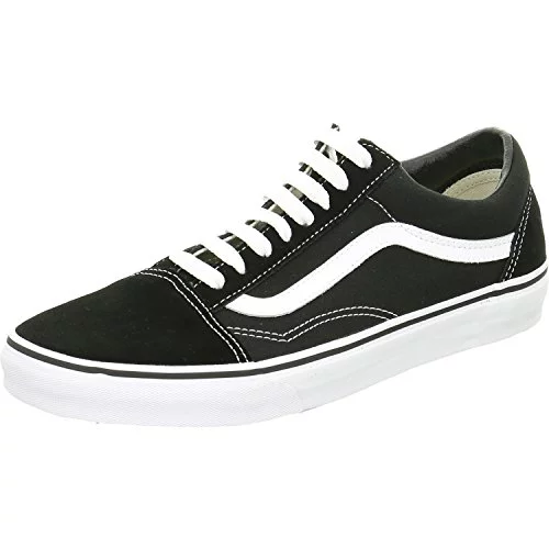 Vans Old Skool (Suede/Canvas), Zapatillas Deportivas Unisex Adulto, Negro Black White 01, 37 EU