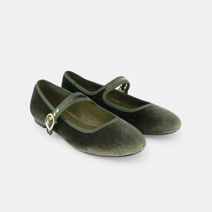 Bailarinas de terciopelo Green Coast
