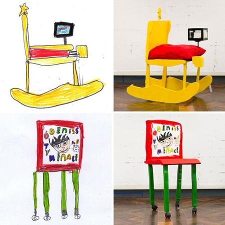 Los diseñadores que hacen reales las sillas dibujadas por niños de ocho años