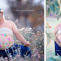 La preciosa (e hilarante) sesión de fotos de un hombre a poco tiempo de ser padre