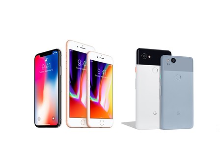 Así quedan los Google Pixel 2 y Pixel 2 XL frente a los iPhone 8, iPhone 8 Plus y iPhone X