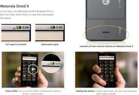 Apple prueba el Motorola Droid X, nuevo episodio en el antennagate
