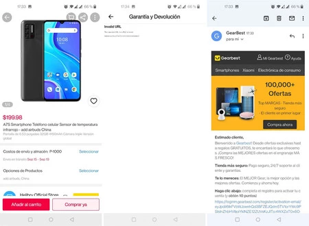 Gearbest アプリは今のところまだ動作します (新しいアカウントを作成することも可能です) が、Web サイトに依存する部分は読み込まれません。