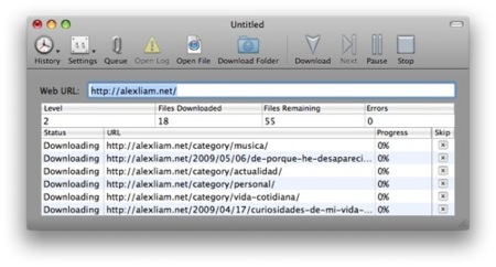 Descarga webs enteras a tu Mac con SiteSucker