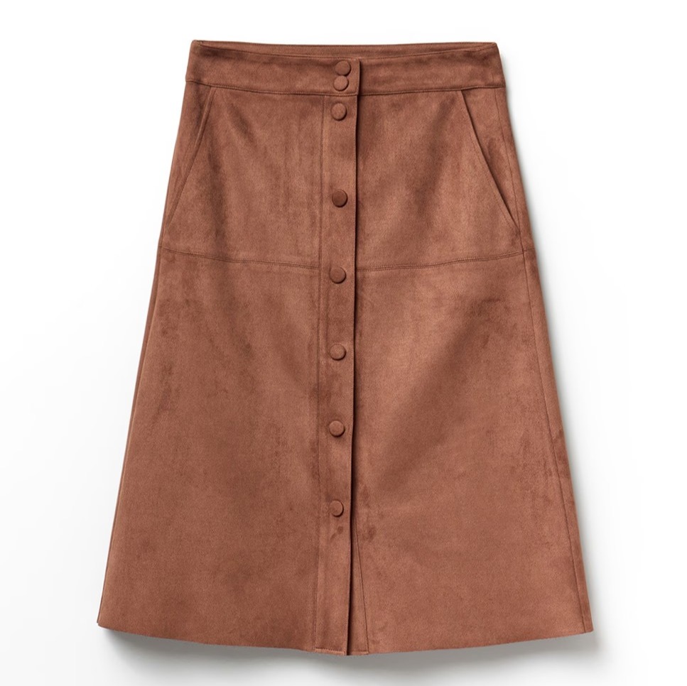 Falda de antelina con botones de Sfera