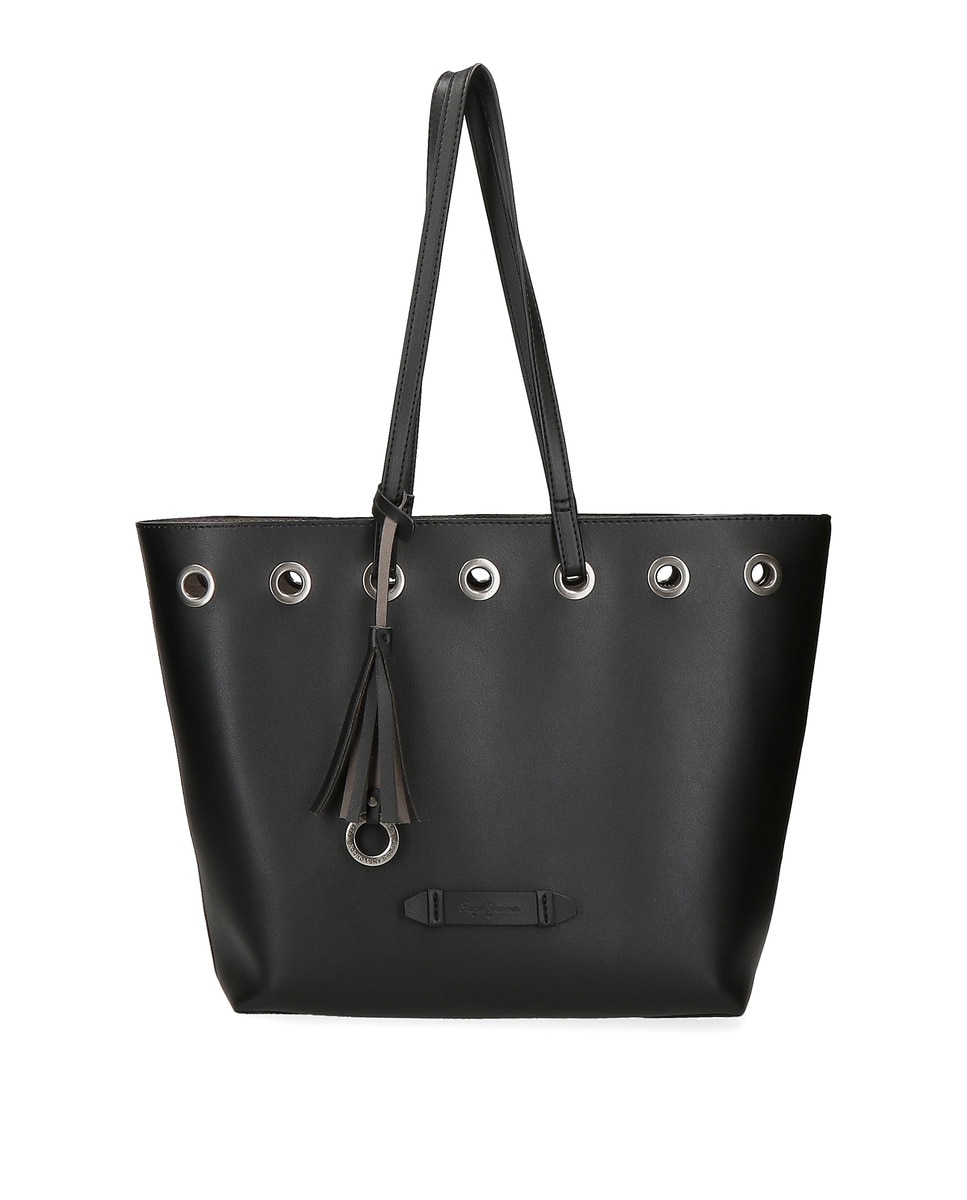 Bolso de hombro de mujer Pepe Jeans Angelica tipo shopping color en negro