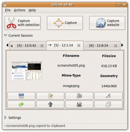 GScrot: un gran capturador de pantallas y páginas web para el escritorio Gnome