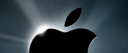 Logotipo de Apple con la manzana negra