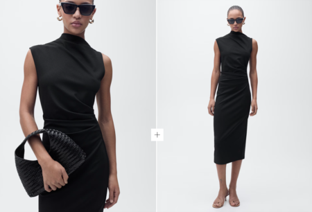 vestido negro de fiesta de Mango