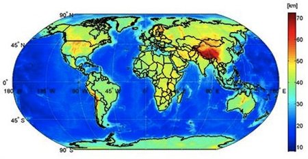 Primer mapa mundial de los límites entre corteza y manto terrestre