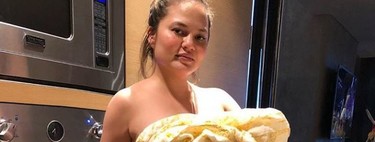La modelo Chrissy Teigen recibe a su segundo hijo, y de paso, nos da una visión divertida y real del postparto 