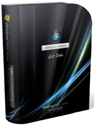 Microsoft Windows Vista Ultimate firmado por Bill Gates