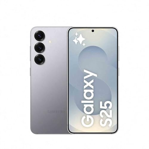 Samsung Galaxy S25 512GB Teléfono Móvil con IA, Galaxy AI, 12GB RAM, Cámara 50MP, Dual SIM, IP68, Garantía del Fabricante 3 Años + 1 Año Extra, Color Gris (Versión Española)