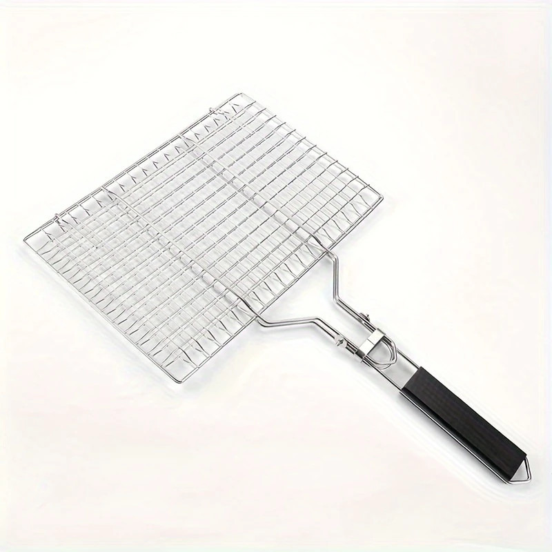 Parrilla plegable de acero inoxidable para barbacoa