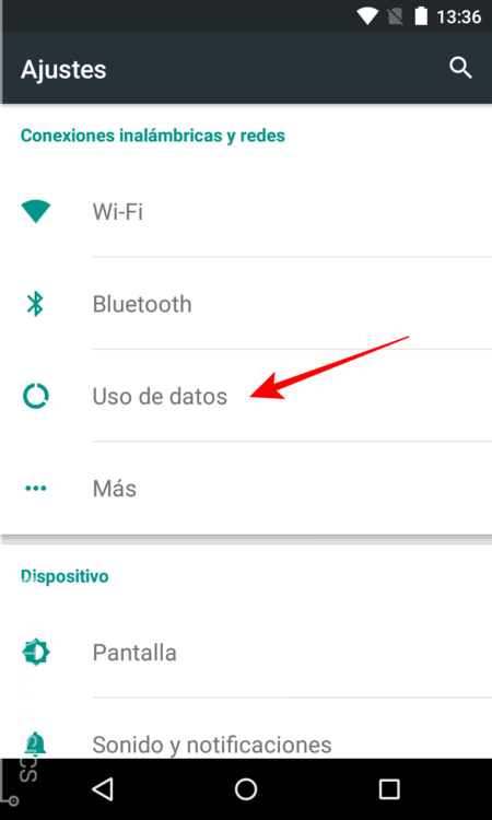 Pulsa Sobre Uso De Datos