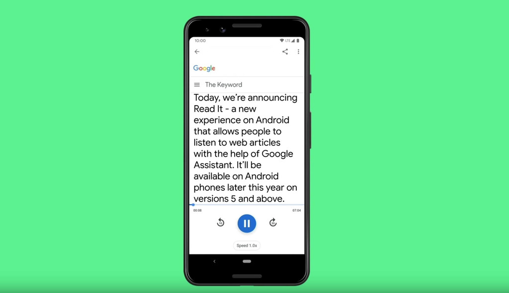 Google Assistant se actualiza y ahora permite leer contenido en la web en voz alta desde los teléfonos con Android