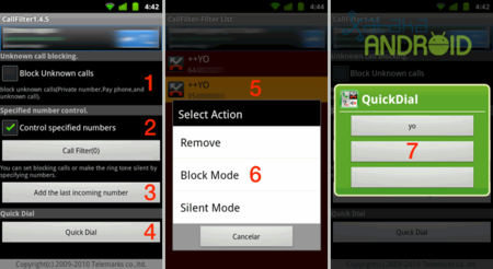 Call Filter filtro de llamadas