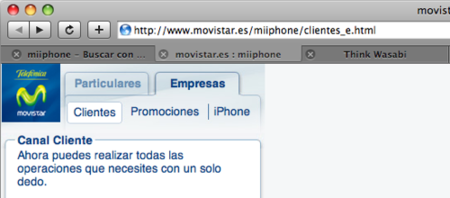 Se filtra el portal web de Movistar para el iPhone