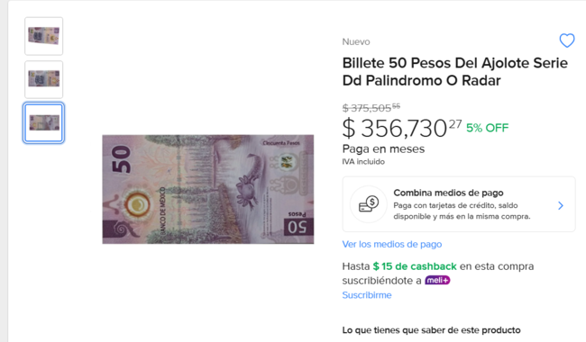 Más de 12 millones de pesos están guardados en México por un billete de 50 pesos con ajolote que muchos consideran un tesoro