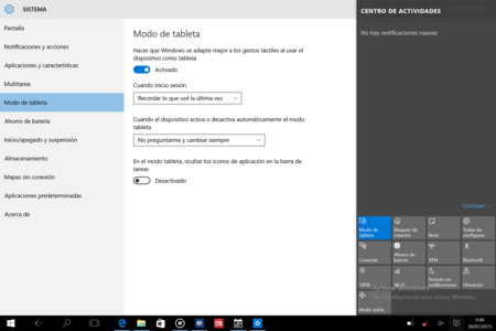 Cómo activar o desactivar el Modo tableta en Windows 11