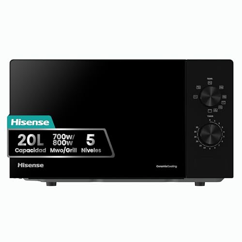 Hisense H20MOBP1G - Microondas con Grill 20 L