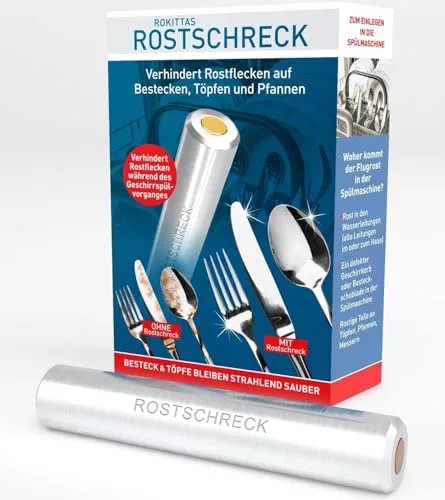 Rokitta's Rostschreck – Protector de Lavavajillas contra Óxido – Complemento Ideal para Pastillas Lavavajillas – Sin Químicos, Fácil de Usar y Ecológico
