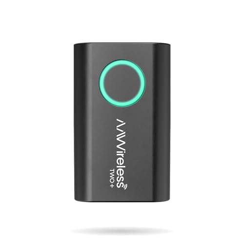 AAWireless Adaptador 2 en 1 para Android Auto y Apple Carplay, conexión inalámbrica a través de Bluetooth y WiFi, apto para iOS 10+ y Android 11+, botón multifuncional, fabricado en Europa