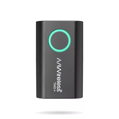 AAWireless Adaptador 2 en 1 para Android Auto y Apple Carplay, conexión inalámbrica a través de Bluetooth y WiFi, apto para iOS 10+ y Android 11+, botón multifuncional, fabricado en Europa