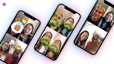 Messenger lleva los efectos y máscaras a las llamadas de grupo y pronto estarán también en Instagram