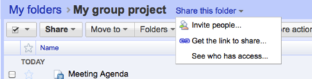 Carpetas compartidas en Google Docs