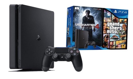 PS4 Slim de 1 Tb con Uncharted 4 y GTA V, por sólo 319,95 euros en el Super Weekend de eBay
