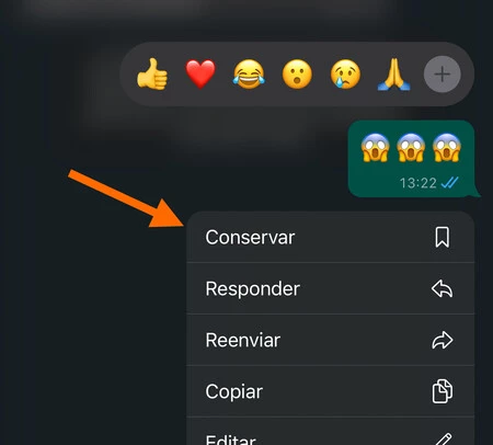 WhatsApp メッセージを残す