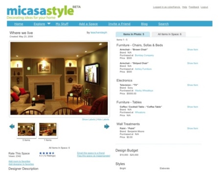 Micasastyle, red social para decoradores de hogares
