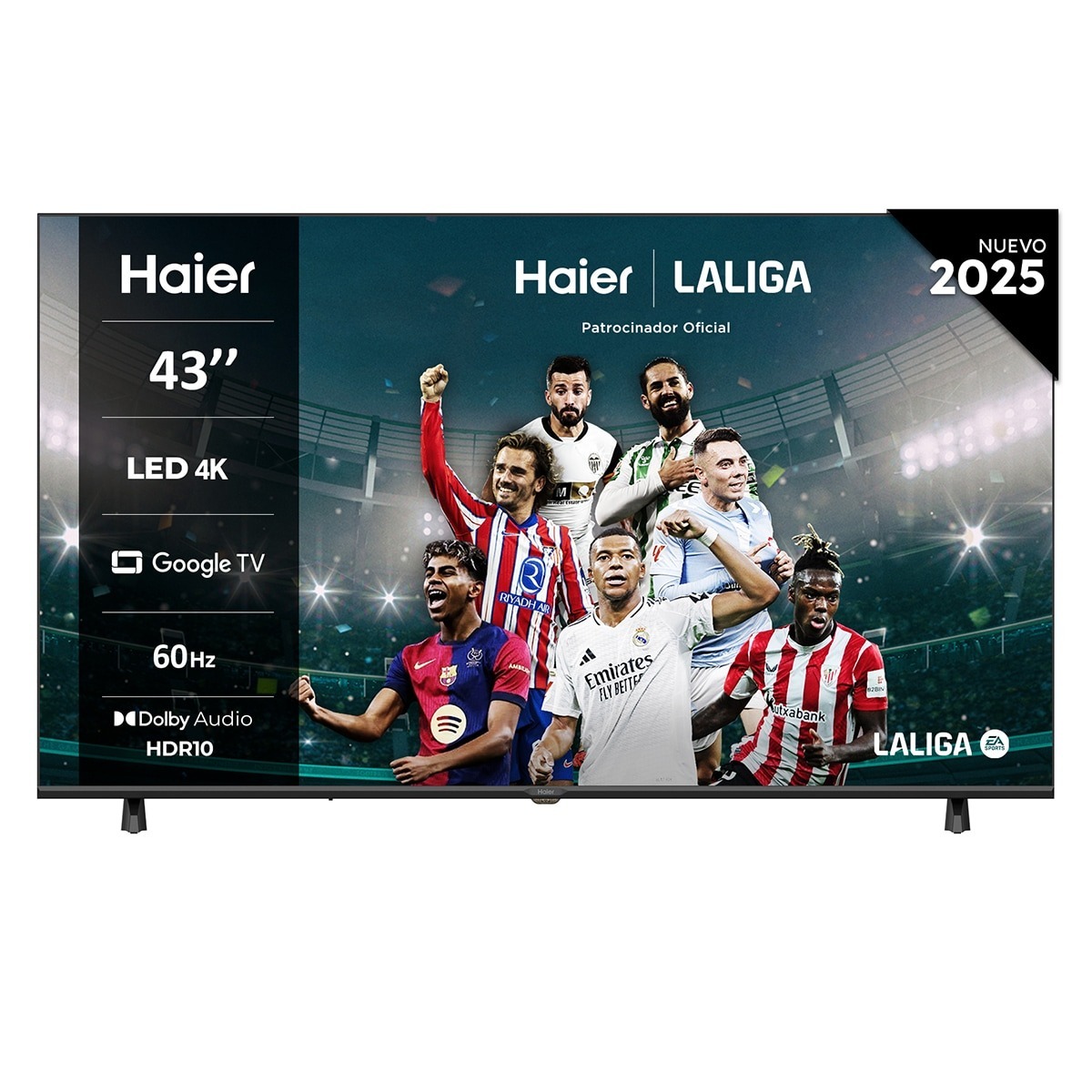 TV LED 108 cm (43") Haier H43K85FUX UHD, Smart Google TV, HDR10, Dolby Audio