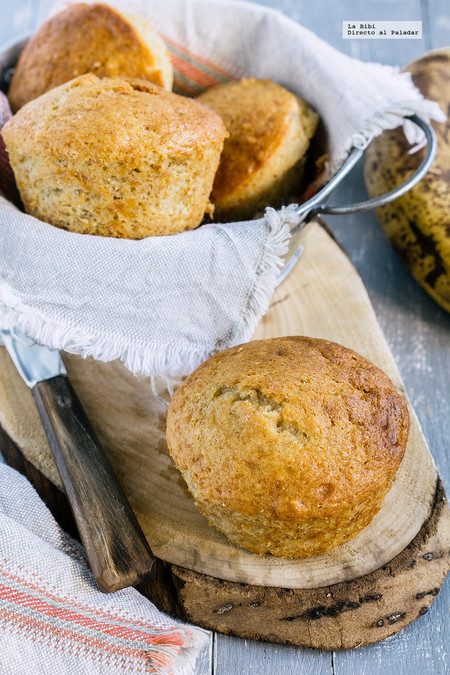 Muffins de plátano. Receta fácil