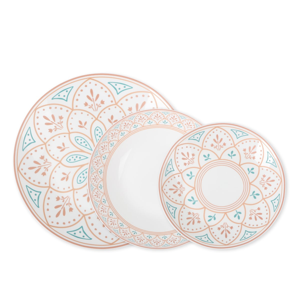 Vajilla de 12 piezas Marrakech Basics El Corte Inglés Rosa