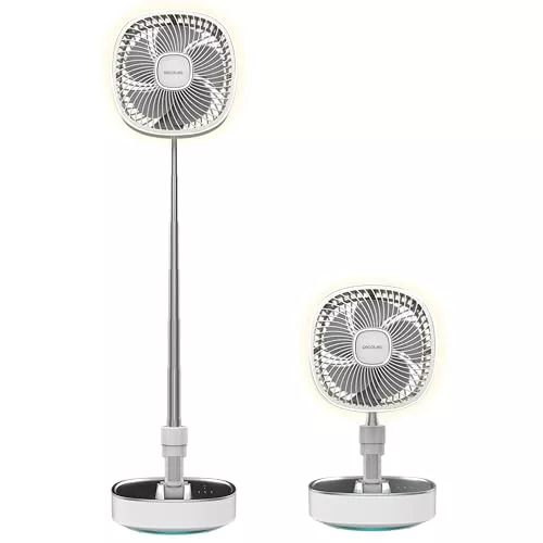 Cecotec Ventilador Portátil Plegable con Luz LED EnergySilence 1000 FoldAir Portable