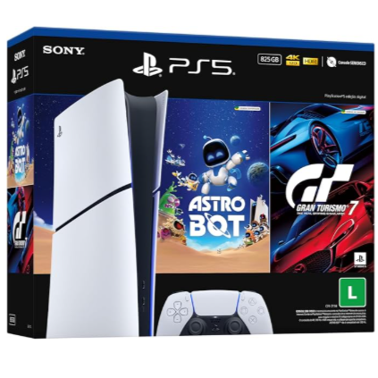 PlayStation®5 Slim Digital 825GB – Pacote ASTRO BOT e Gran Turismo 7
